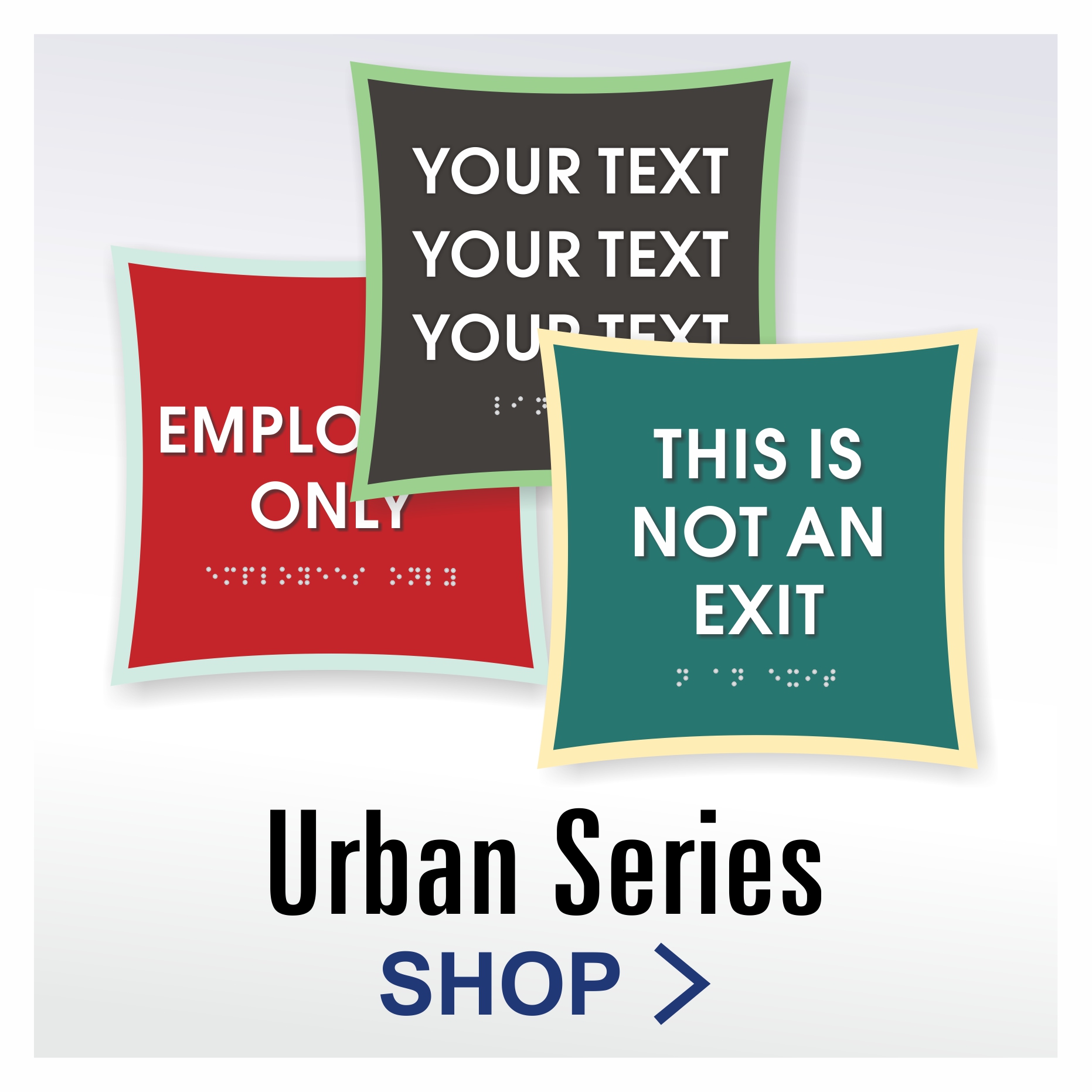 Urban Series modern tactile informational signs
